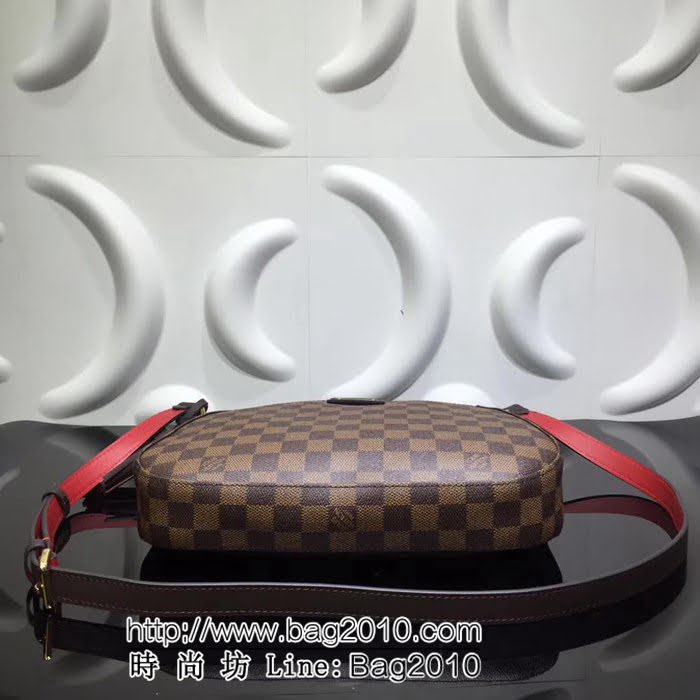 路易威登LV頂級原單棋盤格單肩包 正品複製原單SOUTH BANK BESACE N42230 YDH1431
